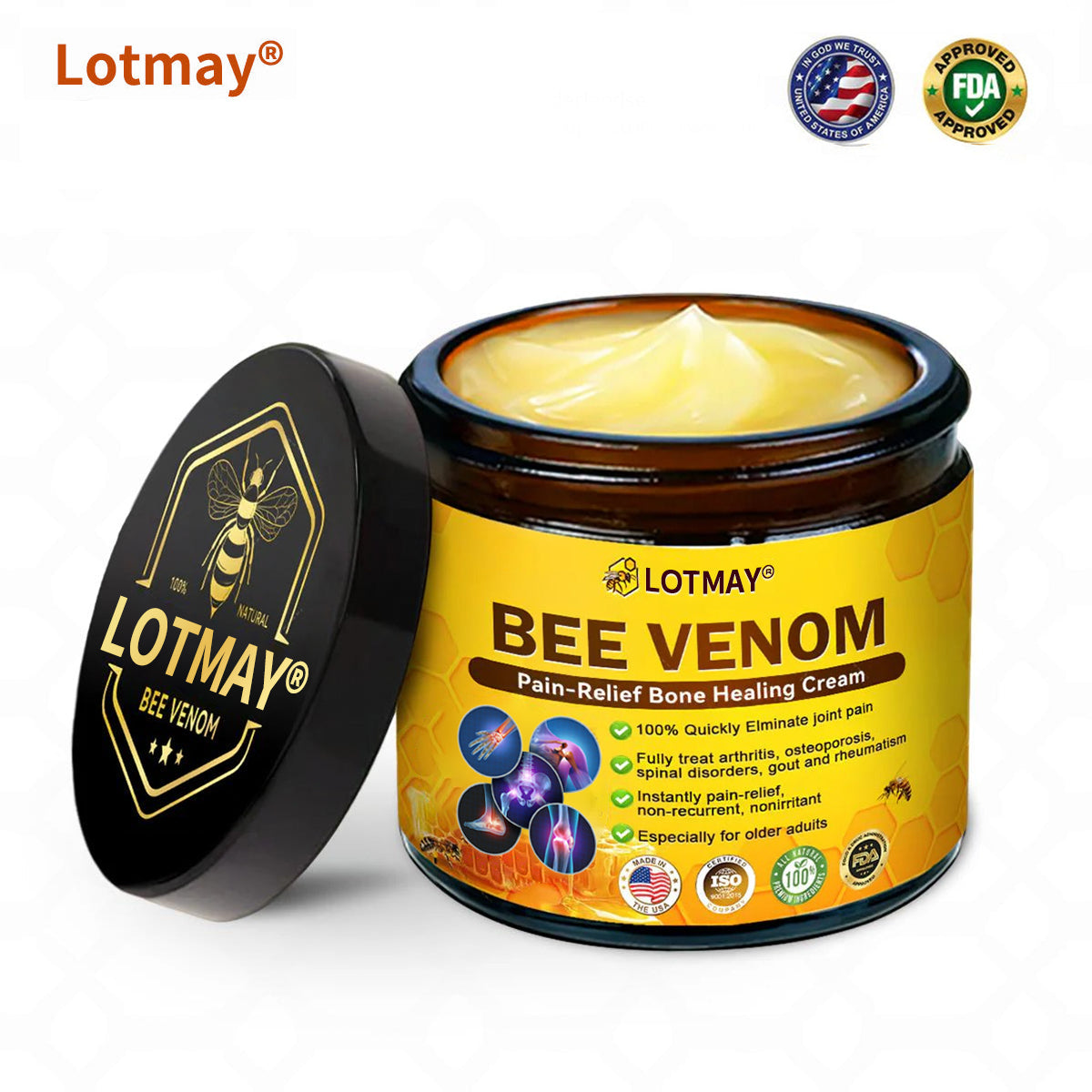 LOTMAY® Bee Venom Pain-Relief Bone Healing Cream 🐝🐝(Recommended by the American Academy of Orthopaedic Surgeons (AAOS))