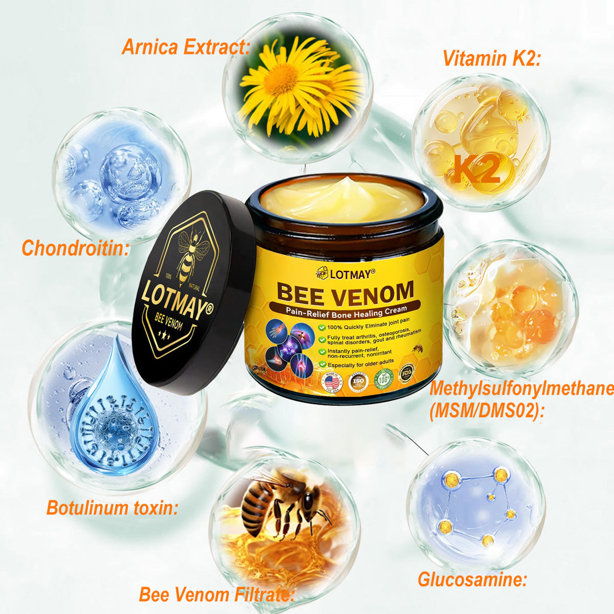 LOTMAY® Bee Venom Pain-Relief Bone Healing Cream 🐝🐝(Recommended by the American Academy of Orthopaedic Surgeons (AAOS))