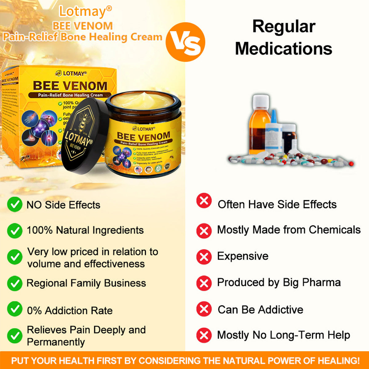 LOTMAY® Bee Venom Pain-Relief Bone Healing Cream 🐝🐝(Recommended by the American Academy of Orthopaedic Surgeons (AAOS))