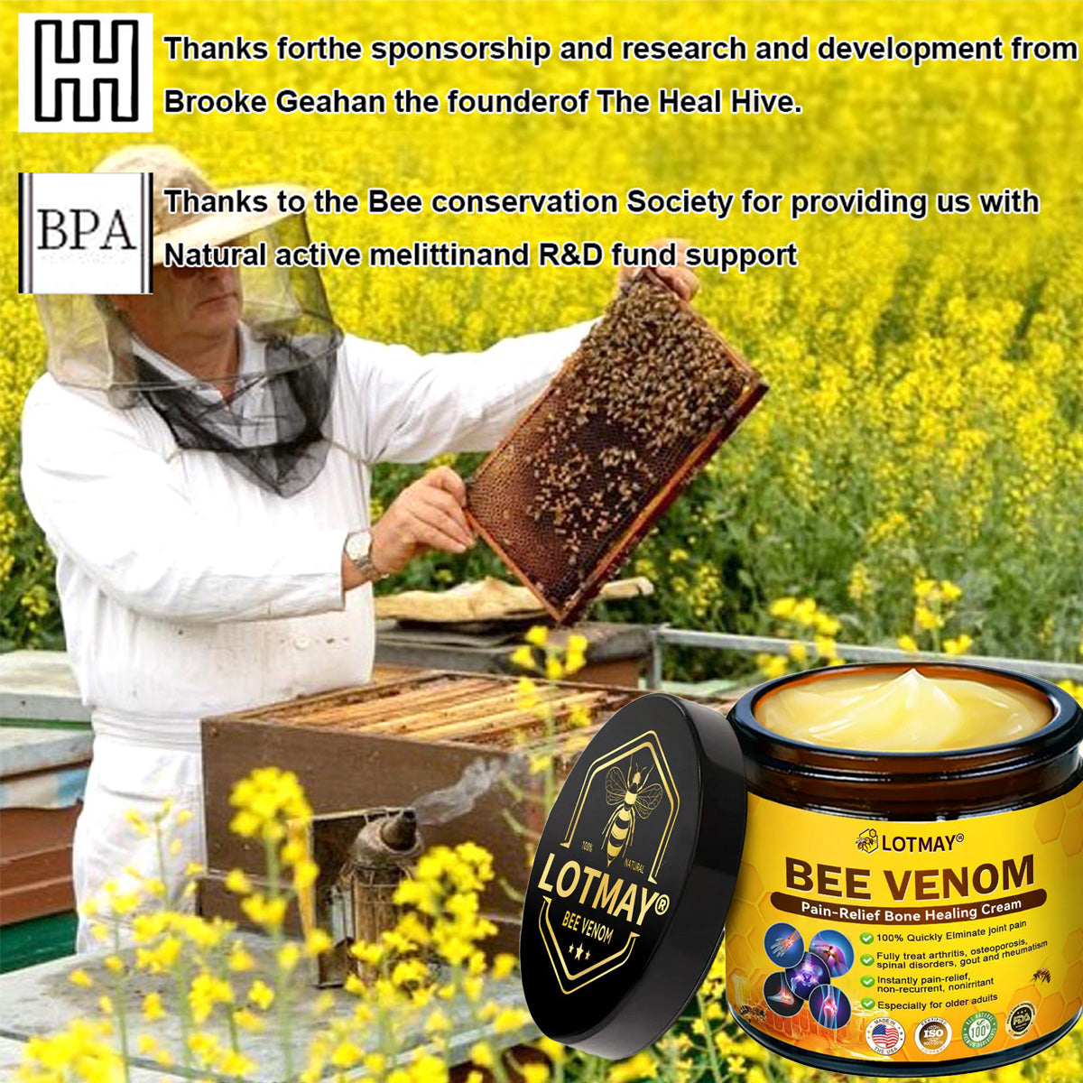 LOTMAY® Bee Venom Pain-Relief Bone Healing Cream 🐝🐝(Recommended by the American Academy of Orthopaedic Surgeons (AAOS))