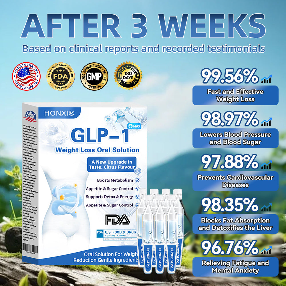HONXI® GLP-1 Pro Weight Loss Oral Solution ✅One dose a day — see results in 7 days👩⚕️Suitable for obesity, cardiovascular diseases, diabetes, sleep apnea, high cholesterol and blood lipids, joint problems, and various other conditions🚀