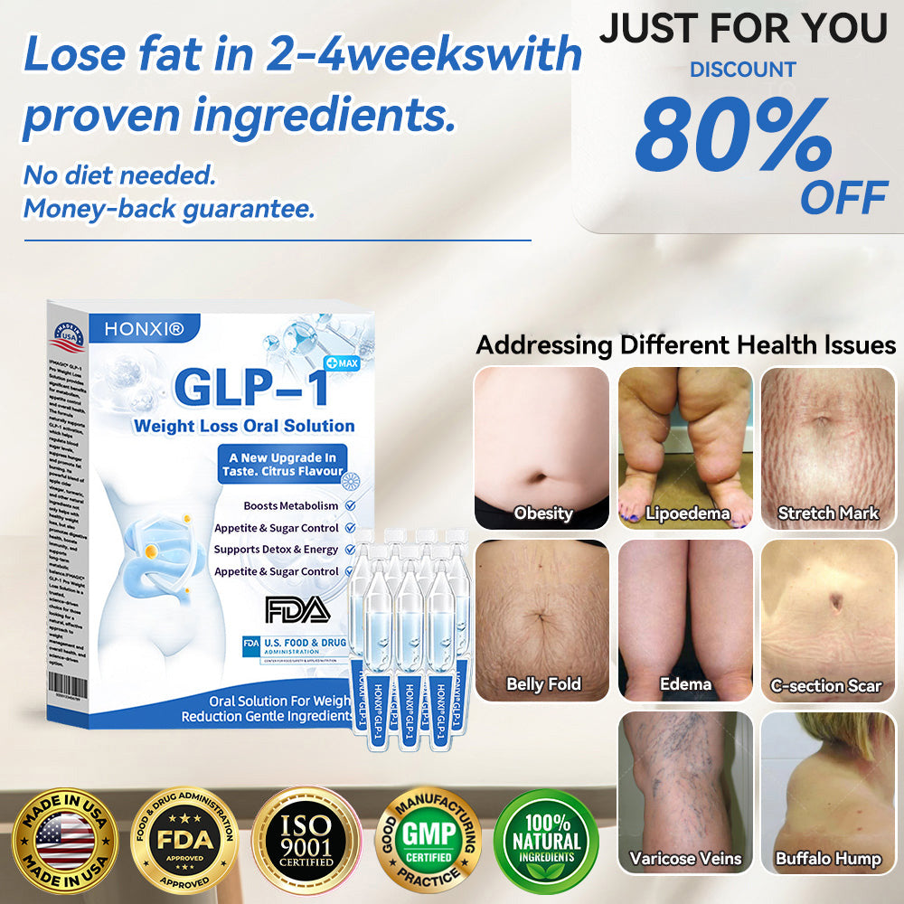 HONXI® GLP-1 Pro Weight Loss Oral Solution ✅One dose a day — see results in 7 days👩⚕️Suitable for obesity, cardiovascular diseases, diabetes, sleep apnea, high cholesterol and blood lipids, joint problems, and various other conditions🚀