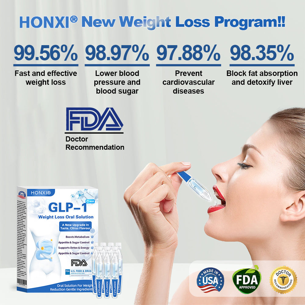 HONXI® GLP-1 Pro Weight Loss Oral Solution ✅One dose a day — see results in 7 days👩⚕️Suitable for obesity, cardiovascular diseases, diabetes, sleep apnea, high cholesterol and blood lipids, joint problems, and various other conditions🚀