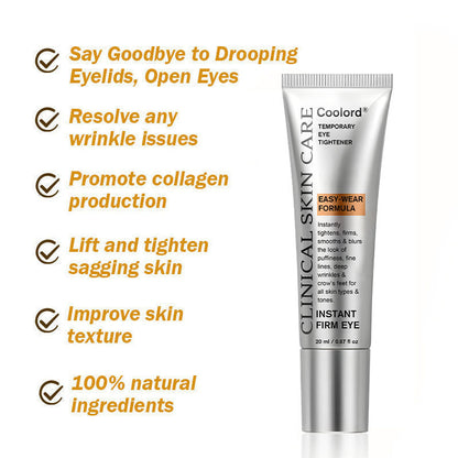 Official Store | Coolord® Instant FirmXBOTOX Easy Wear Temporary Eye Tightener with Collagen, Bee venom & Matrixyl 3000, Free brush🔥