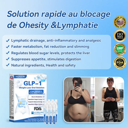 HONXI® GLP-1 Pro Weight Loss Oral Solution ✅One dose a day — see results in 7 days👩‍⚕️Suitable for obesity, cardiovascular diseases, diabetes, sleep apnea, high cholesterol and blood lipids, joint problems, and various other conditions🚀
